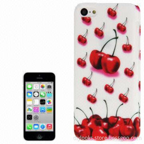 New Cherry Pattern Anti-scratch Plastic Protective Case for iPhone 5C
